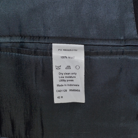 Calvin Klein 42R Sport Coat Blazer Suit Jacket Bla - Picture 7 of 8